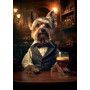 Yorkshire Terrier Chic : La Pause du Gentleman Peinture Par Numéros Chiens