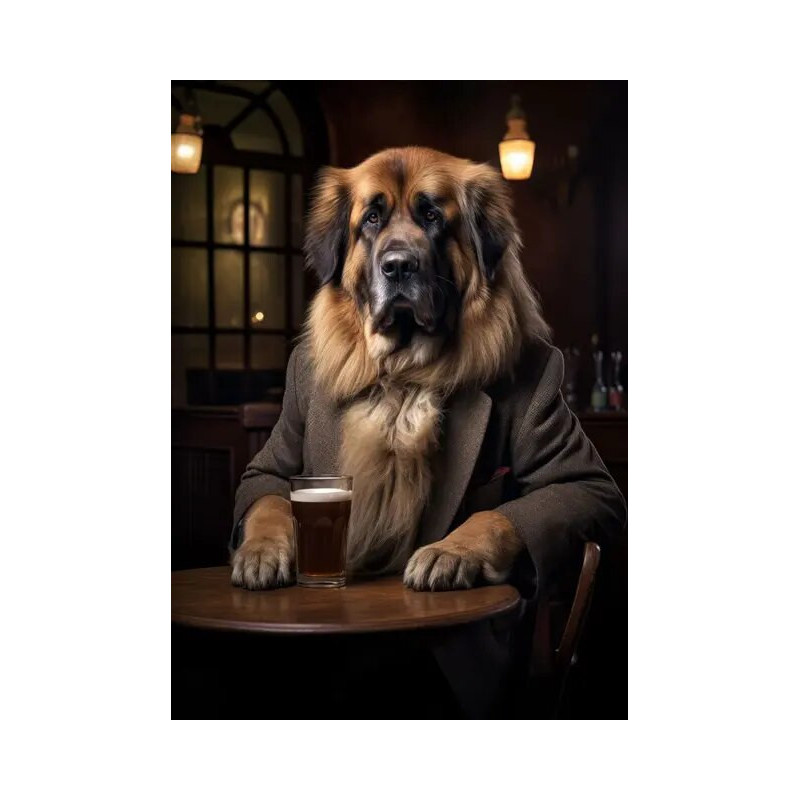 Resultat final du tableau Chien Zoe Set Complet