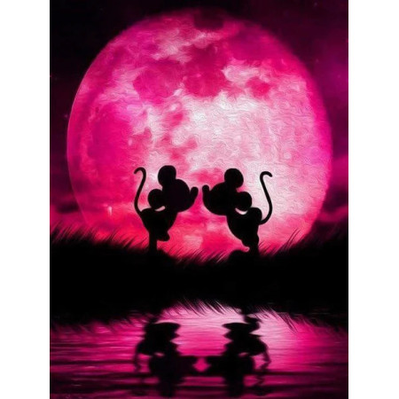 Lever de Lune Rose Peinture par Numéro Disney