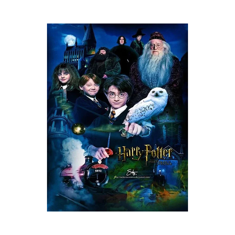 Résultat final de l'affiche Harry Potter et le train.