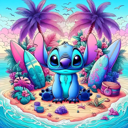 Stitch Surf Peinture par Numéro Stitch