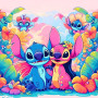 Stitch et Angel Kit Disney Love Collection Peinture par Numéro Stitch