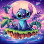 Stitch Ohana Tropical Kit Artiste Disney Peinture par Numéro Stitch