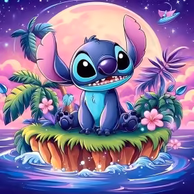 Stitch Ohana Tropical Kit Artiste Disney Peinture par Numéro Stitch
