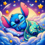 Stitch Doux Rêves Kit Créatif Disney Nuit Étoilée Peinture par Numéro Stitch
