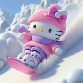Hello Kitty | Kit DIY Ski Kawaii Peinture par Numéro Disney