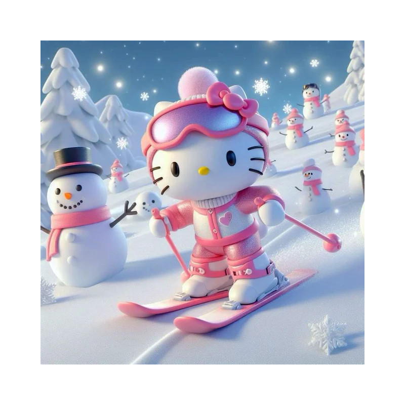 Résultat final Hello Kitty au ski