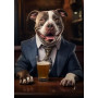 Kit de peinture par numero - Pitbull en Costume au Bar