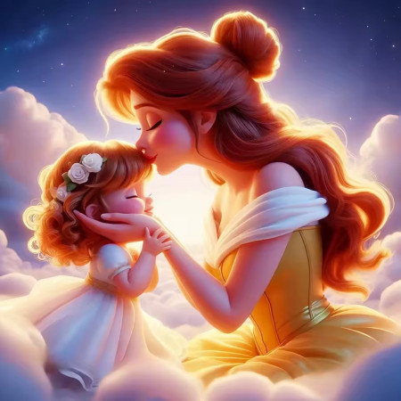 Belle Tendresse Maternelle Étoilée Peinture par Numéro Disney