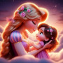 Raiponce Amour Maternel Étoilé Peinture par Numéro Disney