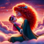 Mérida Amour Maternel Céleste Peinture par Numéro Disney