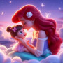 Ariel Amour Maternel Peinture par Numéro Disney