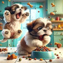 Chiots Gourmands Peinture par Numéro Humoristique