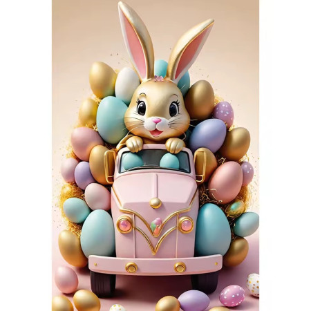 Le Camion de Pâques du Lapin Coquin Peinture par Numéro Pâques