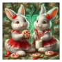 Duo de Lapins de Pâques : Le Goûter Gourmand Peinture par Numéro Saint-Valentin