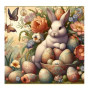 Lapin de Pâques au Style Art Nouveau : Un Printemps Magique Peinture par Numéro Pâques