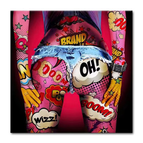 Pop Art Rose Comics Sensuel Peinture par Numéro Pop Art