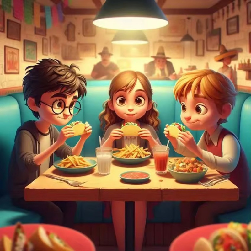 Résultat final Harry Potter au restaurant.