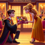 Harry Potter et sa Princesse : Douceur Magique Peinture par Numéro Saint-Valentin