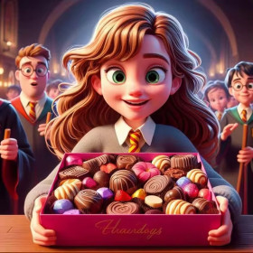 Hermione et la Boîte de Chocolats Peinture par Numéro Harry Potter