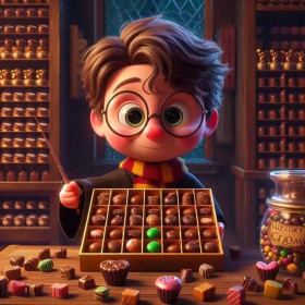 Harry et les Chocolats Magiques Peinture par Numéro Harry Potter