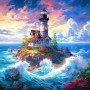 Le Phare des Flots Déchaînés Peinture par Numéro Pop Art