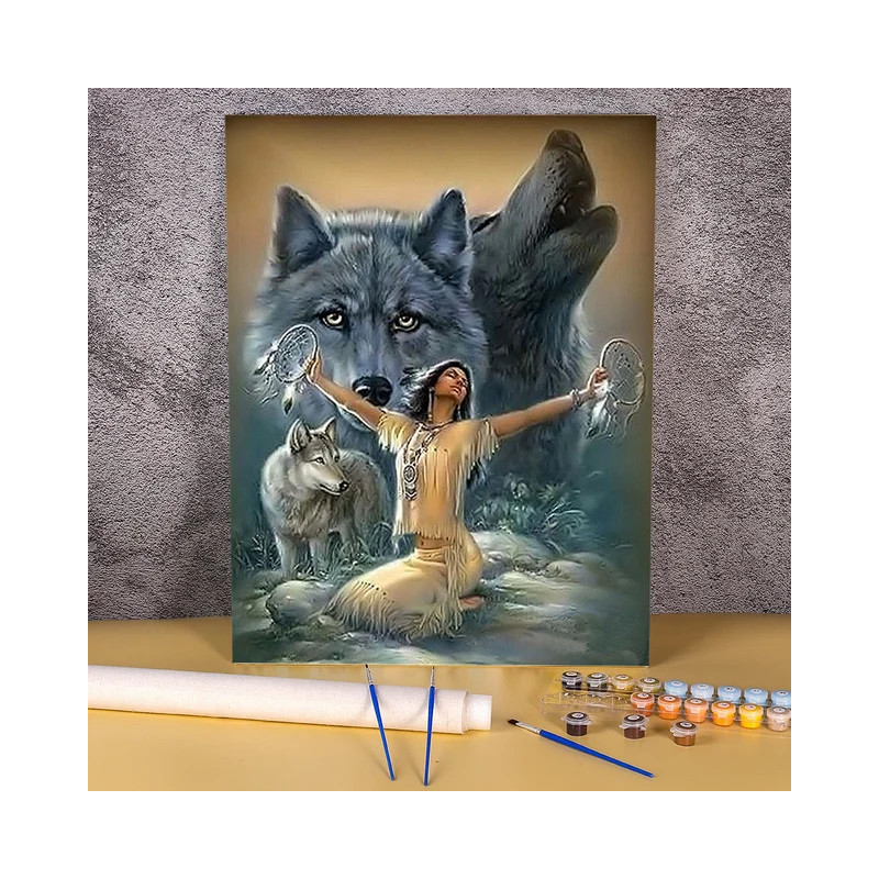 Rendu final Peinture par numéro Esprit du Loup