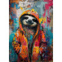 Paresseux Graffiti Street Art Peinture par Numéro Pop Art