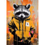 Raton Laveur Graffiti : Style Street Art Urbain Peinture par Numéro Pop Art