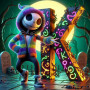 Kit Halloween Jack et l'Énigme Lumineuse de la Lettre K Peinture par Numéro Halloween