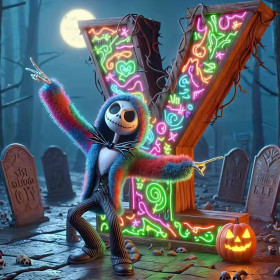 Jack Danse Excentrique Peinture par Numéro Halloween