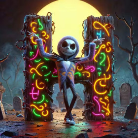 Jack Élégance Fluo Peinture par Numéro Halloween