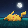 Pikachu Endormi : Douce Nuit sous les Étoiles Peinture par Numéro Pokémon