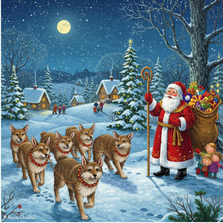 La Tournée Magique du Père Noël Peinture par Numéro Noël