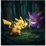 Pikachu contre Ectoplasma : Duel au Cœur de la Forêt Peinture par Numéro Pokémon
