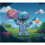 Stitch en Pyjama Galactique Peinture par Numéro Stitch