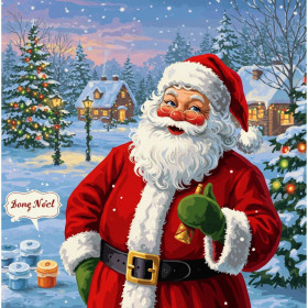Le Vœu du Père Noël Peinture par Numéro Noël