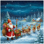Saint Nicolas et l'Attelage de Lapins Peinture par Numéro Noël