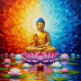 Bouddha Lumière de l'Éveil Peinture par Numéro Bouddha