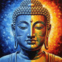 Bouddha Équilibre Bicolore Peinture par Numéro Bouddha