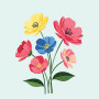 Bouquet de Coquelicots de Fantaisie Peinture Par Numéro Fleurs