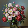 Bouquet de Roses Classique Peinture Par Numéro Fleurs