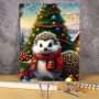 Le Noël Chaleureux du Hérisson Peinture par Numéro Noël
