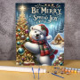 L'Ours Polaire Joyeux de Noël Peinture par Numéro Noël