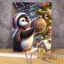 Le Pingouin Décorateur de Noël Peinture par Numéro Noël