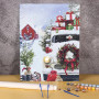 Le Pick-up Blanc de Noël Peinture par Numéro Noël