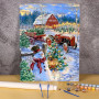 Noël à la Ferme des Sapins Peinture par Numéro Noël