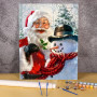 Père Noël et son Ami Bonhomme de Neige Peinture par Numéro Noël