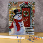 Bonhomme de Neige Accueillant Peinture par Numéro Noël