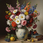 Nature Morte Florale Classique Peinture Par Numéro Fleurs